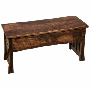 H010001RSBM Hall Bench Modesto Rough Sawn brown maple