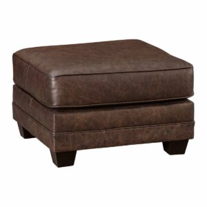 LuxHome Seating Ellington 26 Inch Footstool Texas Leather