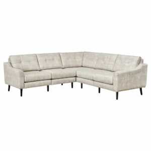 LuxHome Seating Serene 5 Seat Sectional Tear Drop Arm