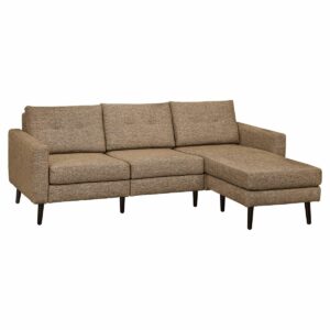 LuxHome Seating Serene Sofa Chaise Flat Arm 7 83 Copper Fabric