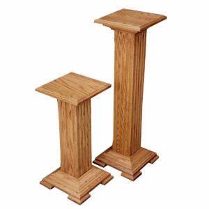 Plant Stand Pedestal,oakLarge P121660 Small P121667