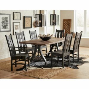 RH CountryShaker Chairs IronForge Table Set